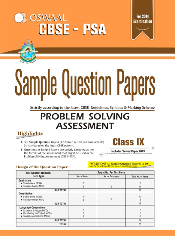 Oswal Psa Book For Class 9